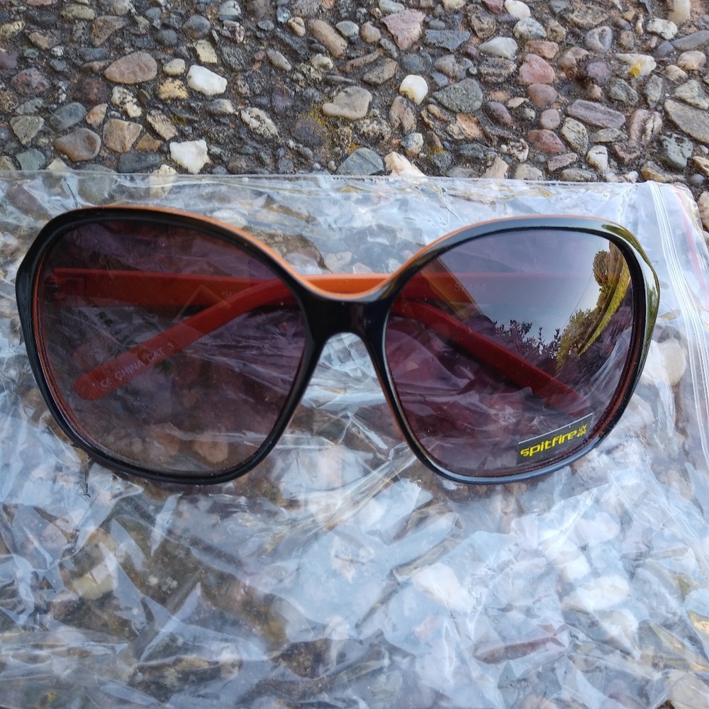 Spitfire Orange and Black Sunglasses